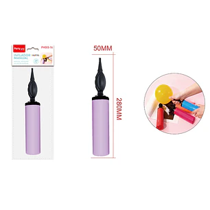 Inflador Manual Morado Pastel 28Cm
