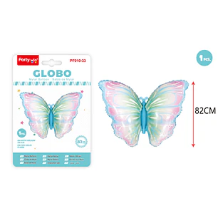 Globo Metalizado Mariposa Degradado 82Cm
