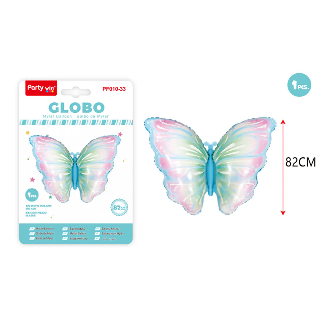 Globo Metal Mariposa Degradado 82Cm 1