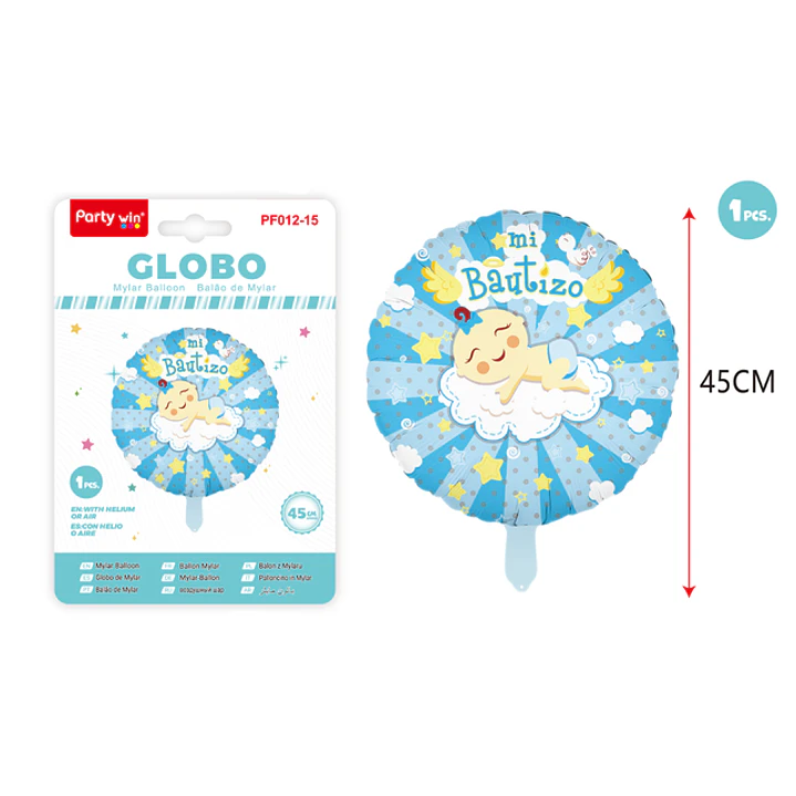 Globo Metal Mi Bautizo Niño 45Cm 1