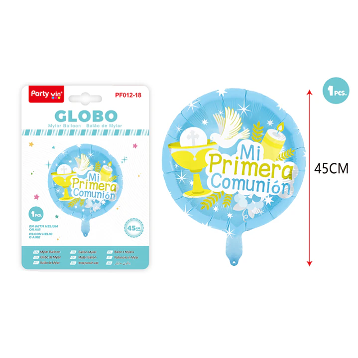 Globo Metal Mi Bautizo Niño 45Cm 1