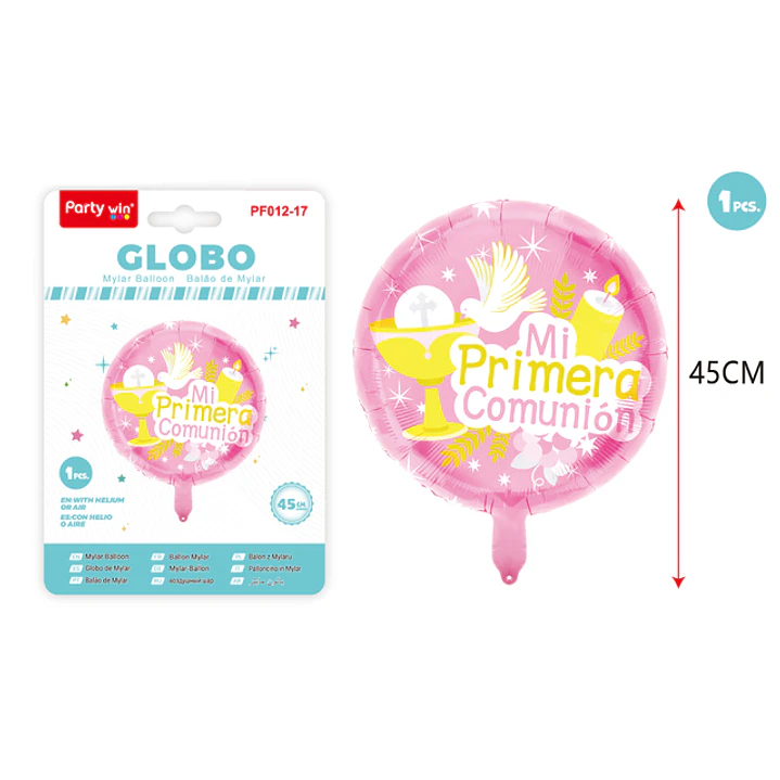 Globo Metal Mi Bautizo Niña 45Cm 1