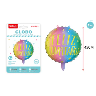 Globo Metalizado F.Cumple Degradado 45Cm
