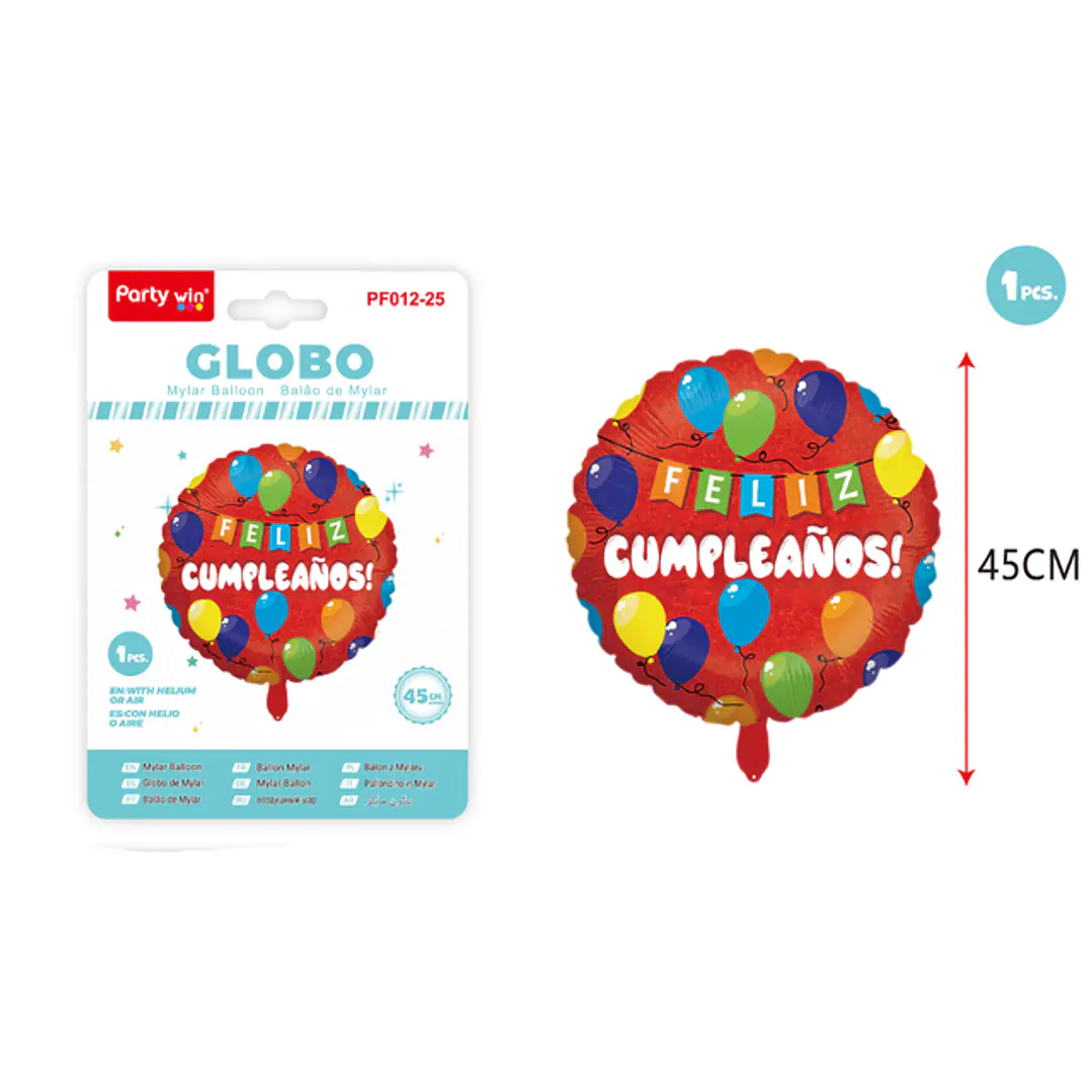 Globo Metal F.Cumple Globos 45Cm 1