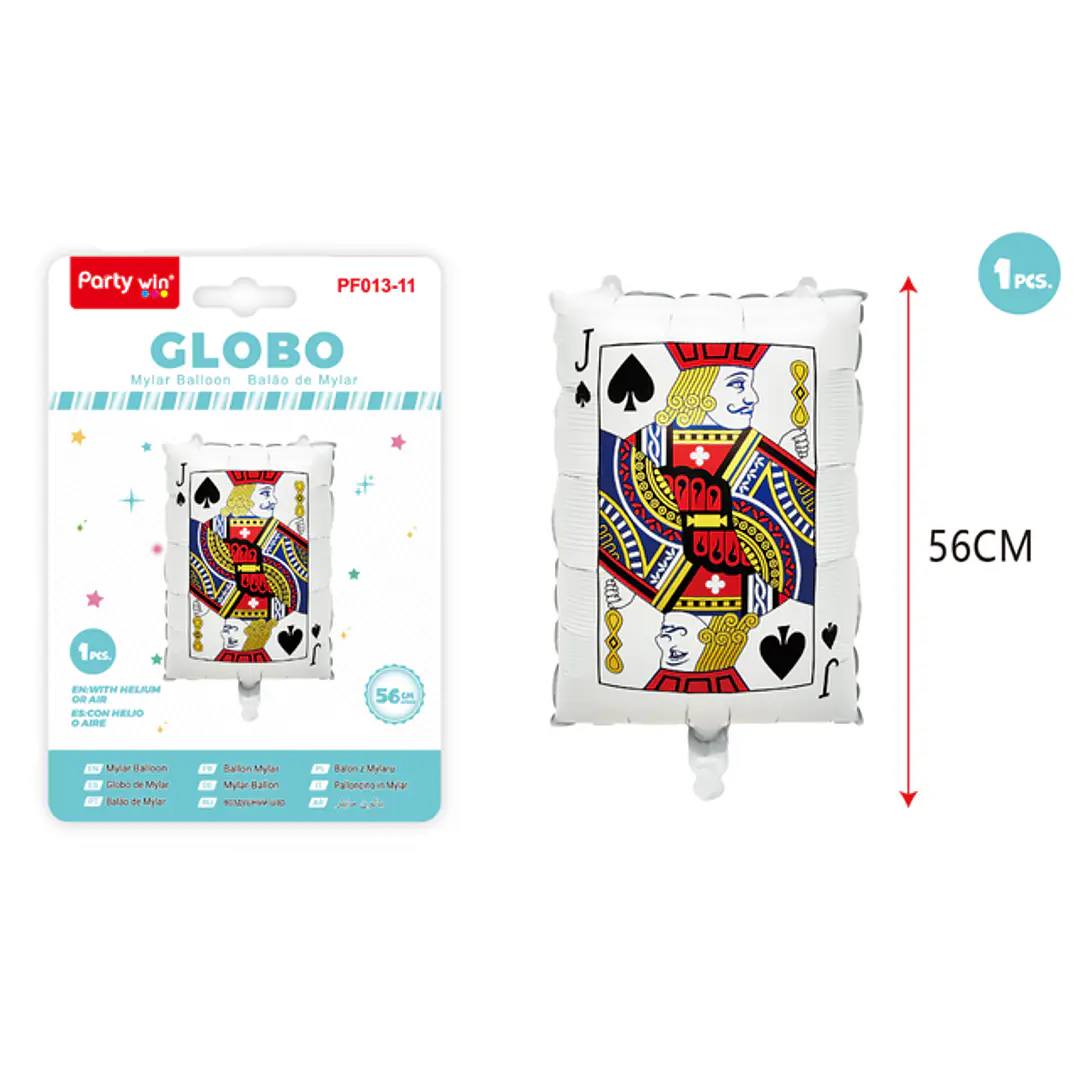 Globo Metal Poker Pica J 56Cm 1