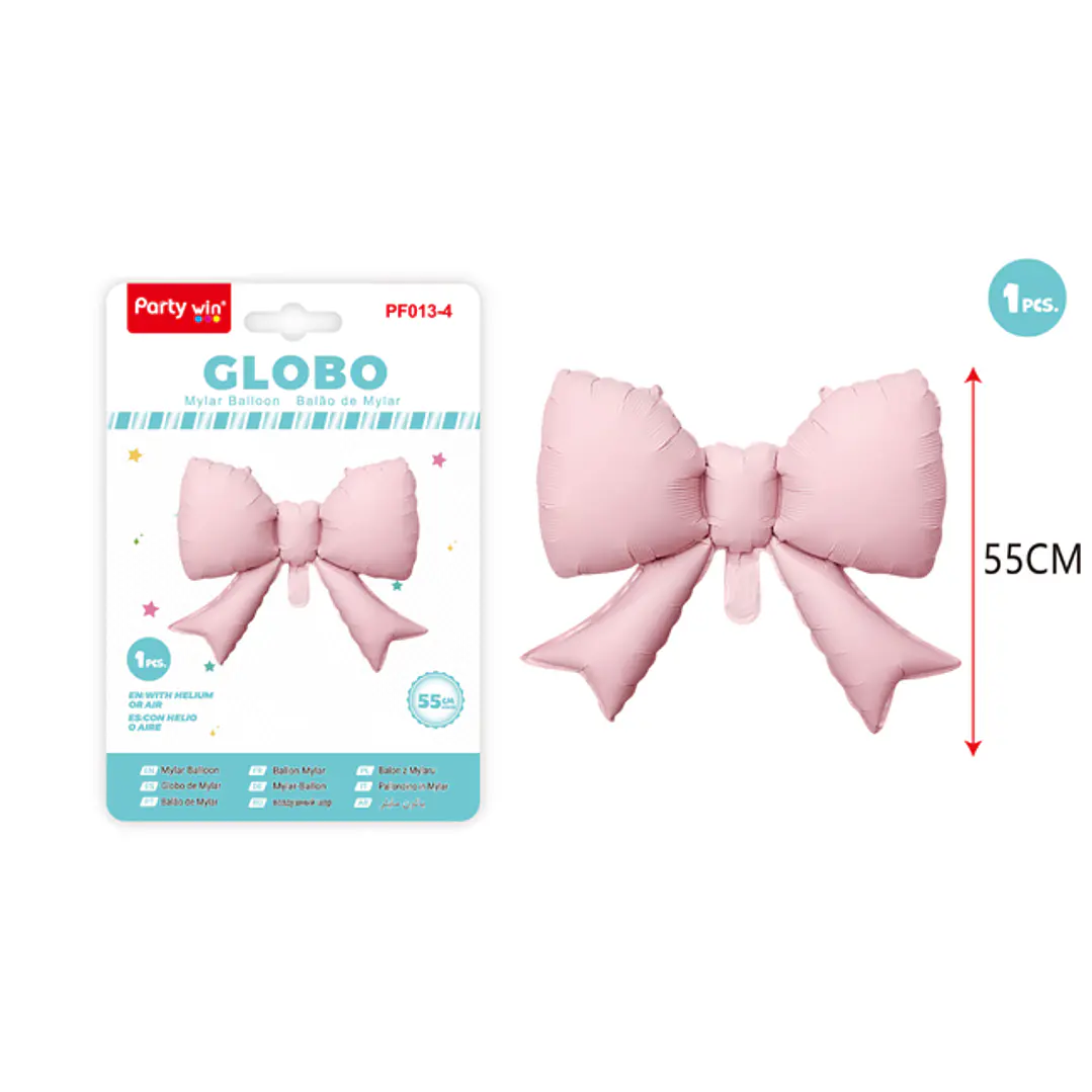 Globo Metal Lazo Rosado 55*43Cm 1