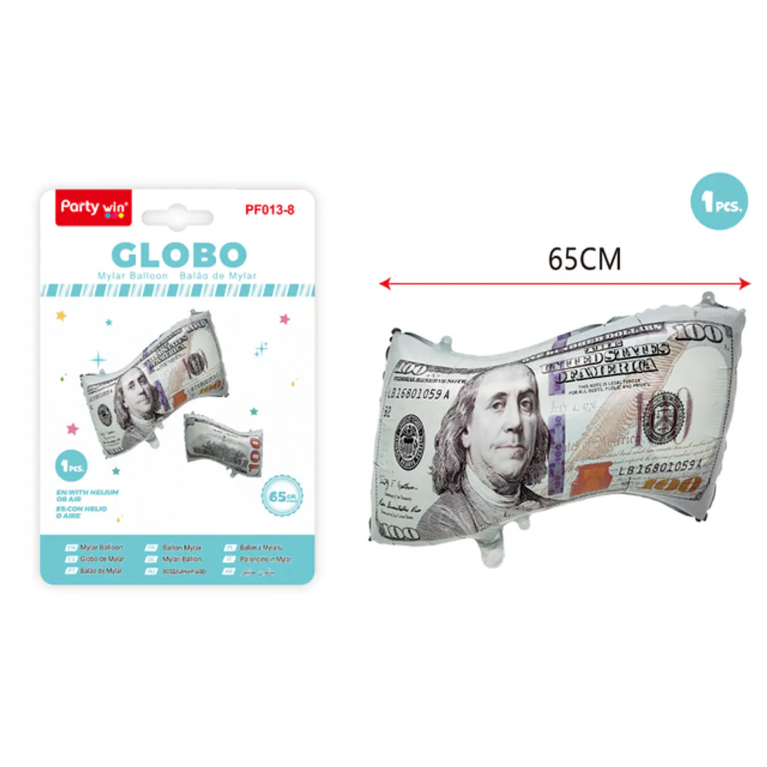 Globo Metal Dólar 65Cm 1