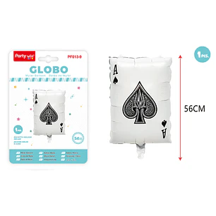Globo Metalizado Poker Pica A 56Cm