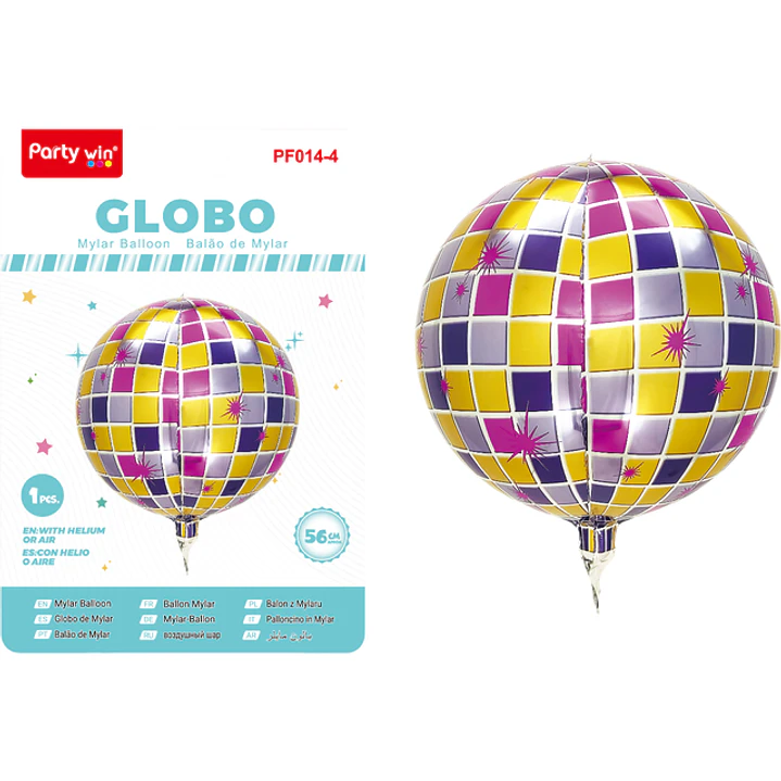 Globo Metal Disco Multicolor 56Cm 1