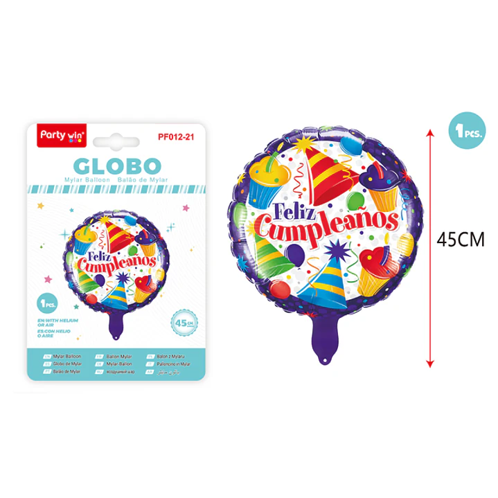 Globo Metal F.Cumple Cake 45Cm 1