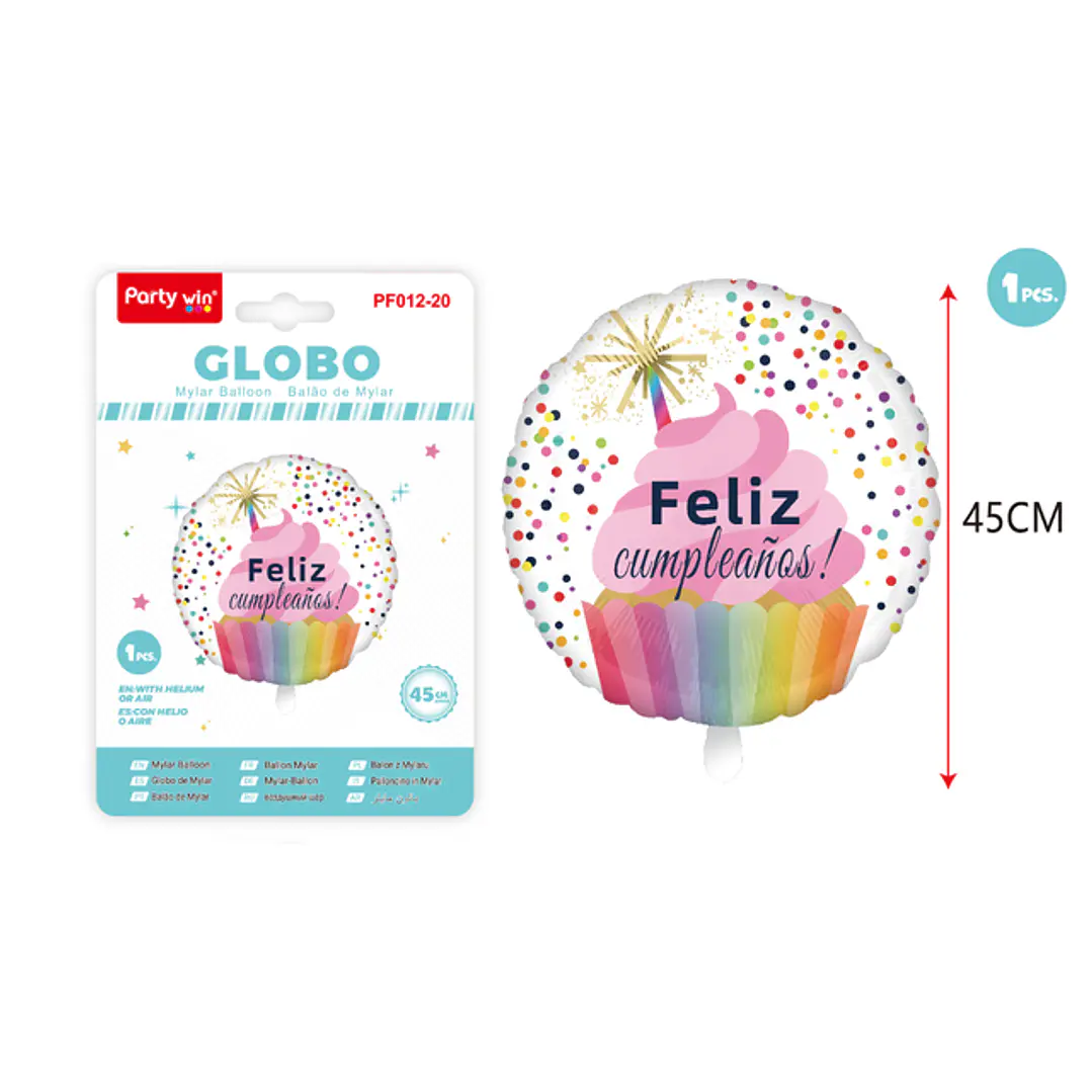 Globo Metal F.Cumple Cake 45Cm 1