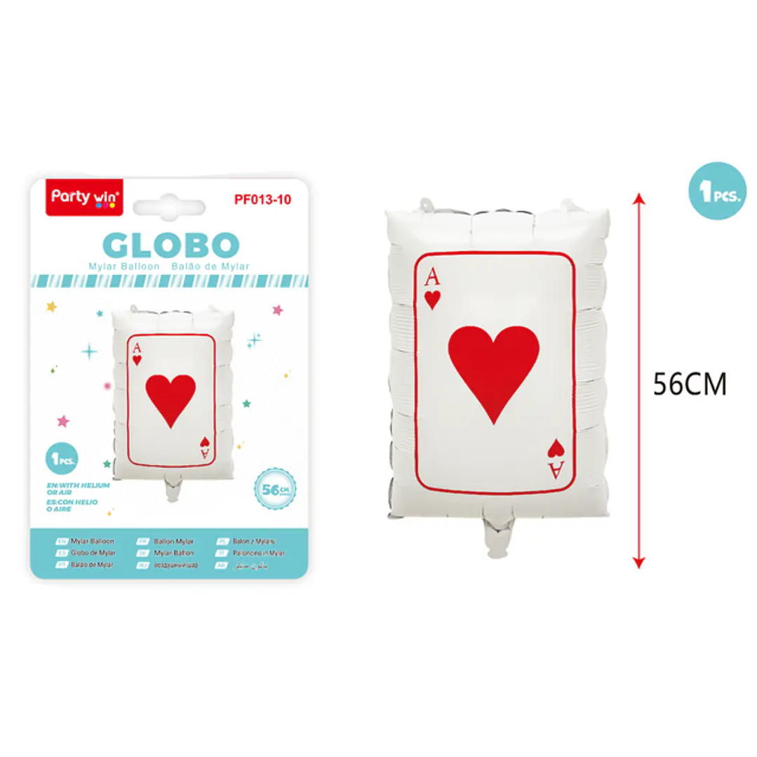 Globo Metal Poker Corazon A 56Cm 1