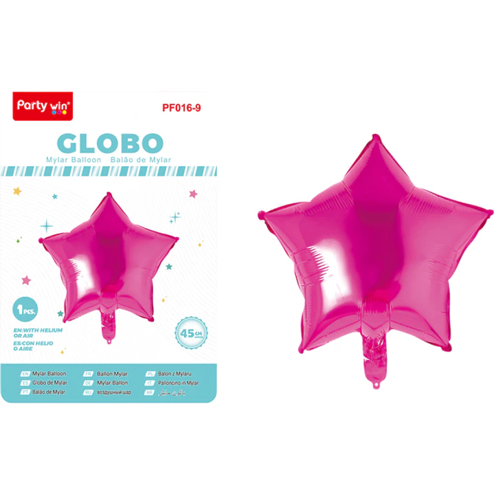 Globo Metal Estrella Fucsia 45Cm 1