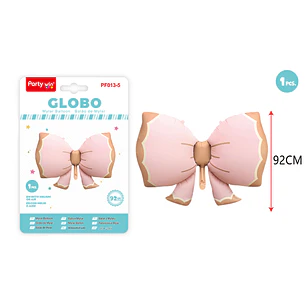 Globo Metalizado Lazo Rosado 92Cm