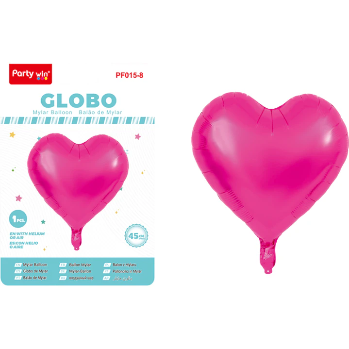 Globo Metal Corazon Fucsia 45Cm 1