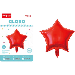 Globo Metal Estrellas Rojo 45Cm