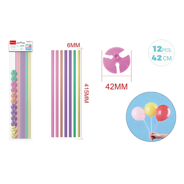 Varillas De Globo Surtidos 42Cm 12 Unidades 1