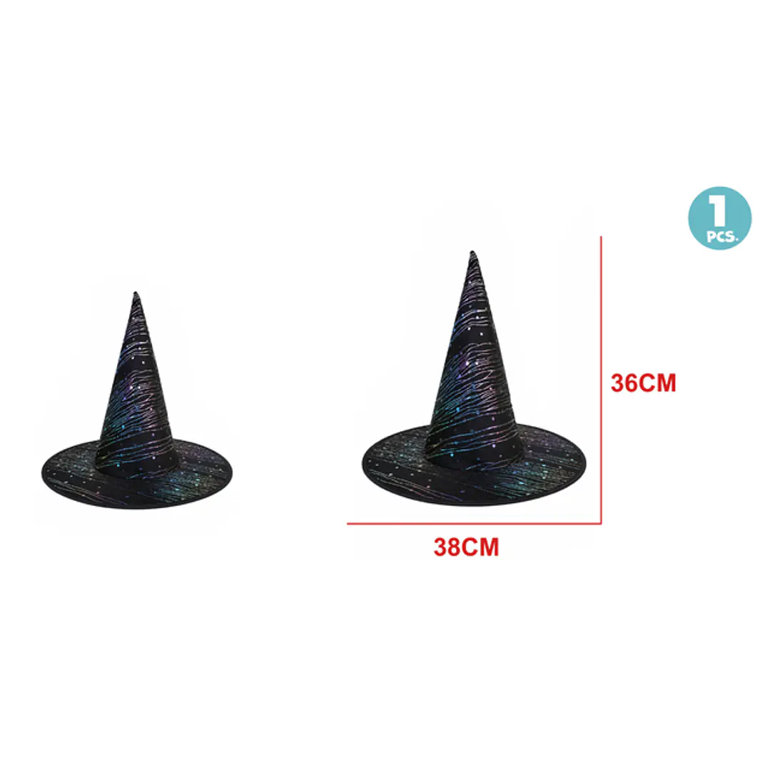 Sombrero Bruja Halloween 36Cm 1