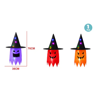 Colgante Fantasma Con Luz Halloween 76Cm