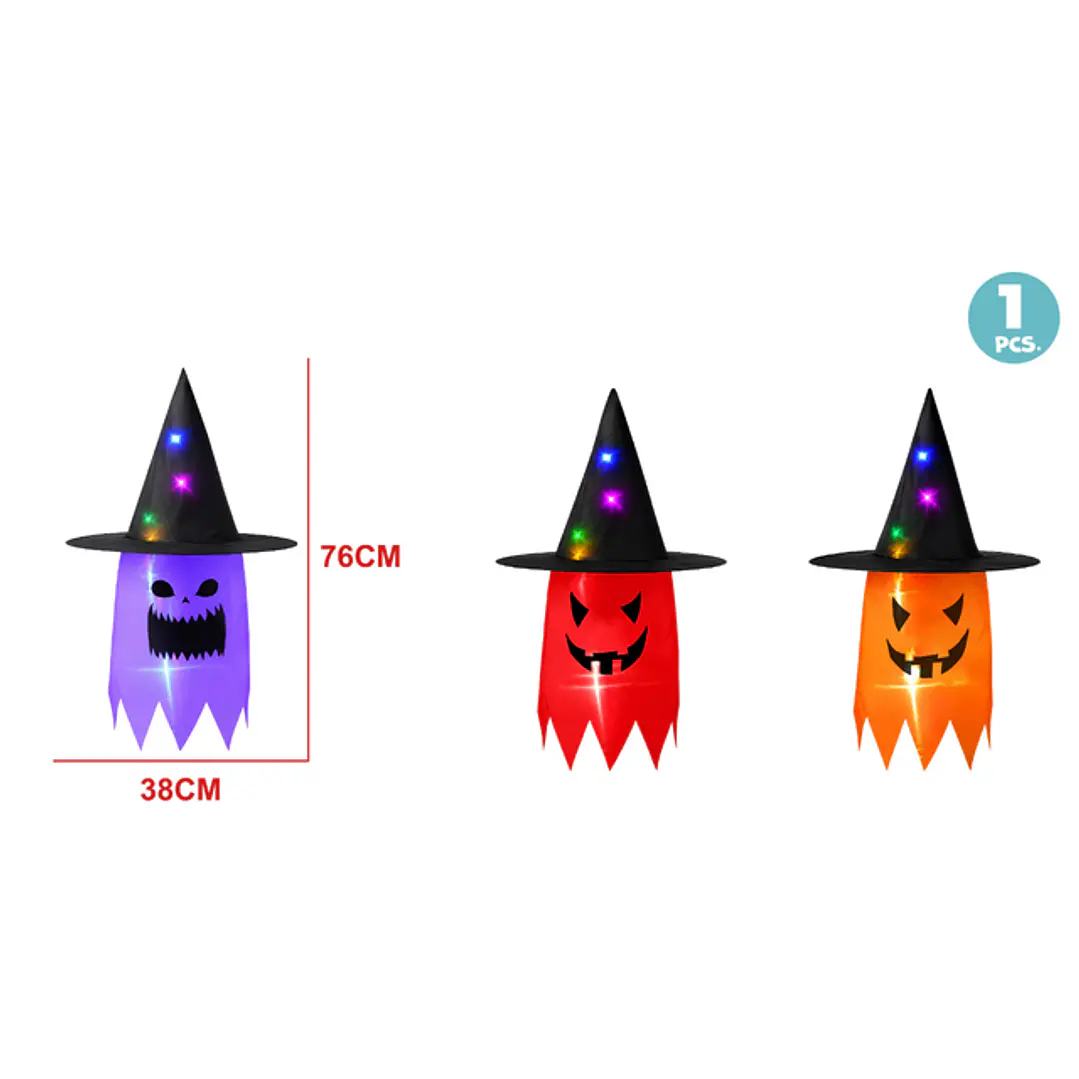 Colgante Fantasma Con Luz Halloween 76Cm 1