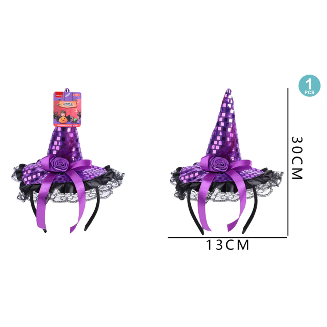 Cintillo De Bruja Para Halloween/Violeta 1