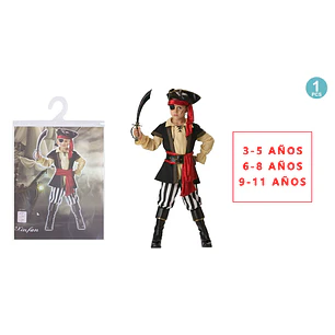 Disfraz De Pirata Talla Niños Halloween