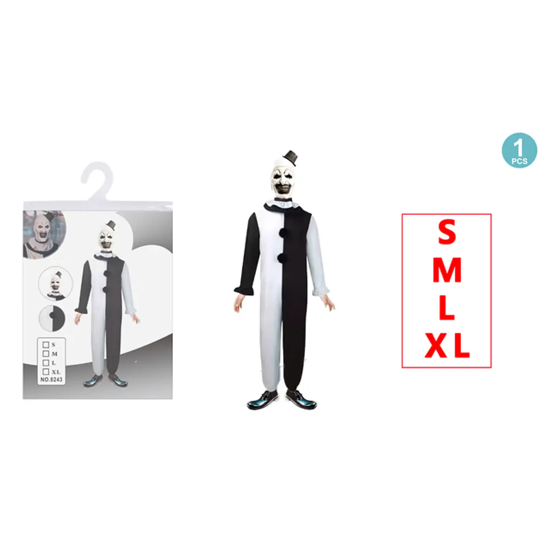 Disfraz Payaso Terrorífico Talla Adultos Halloween 1