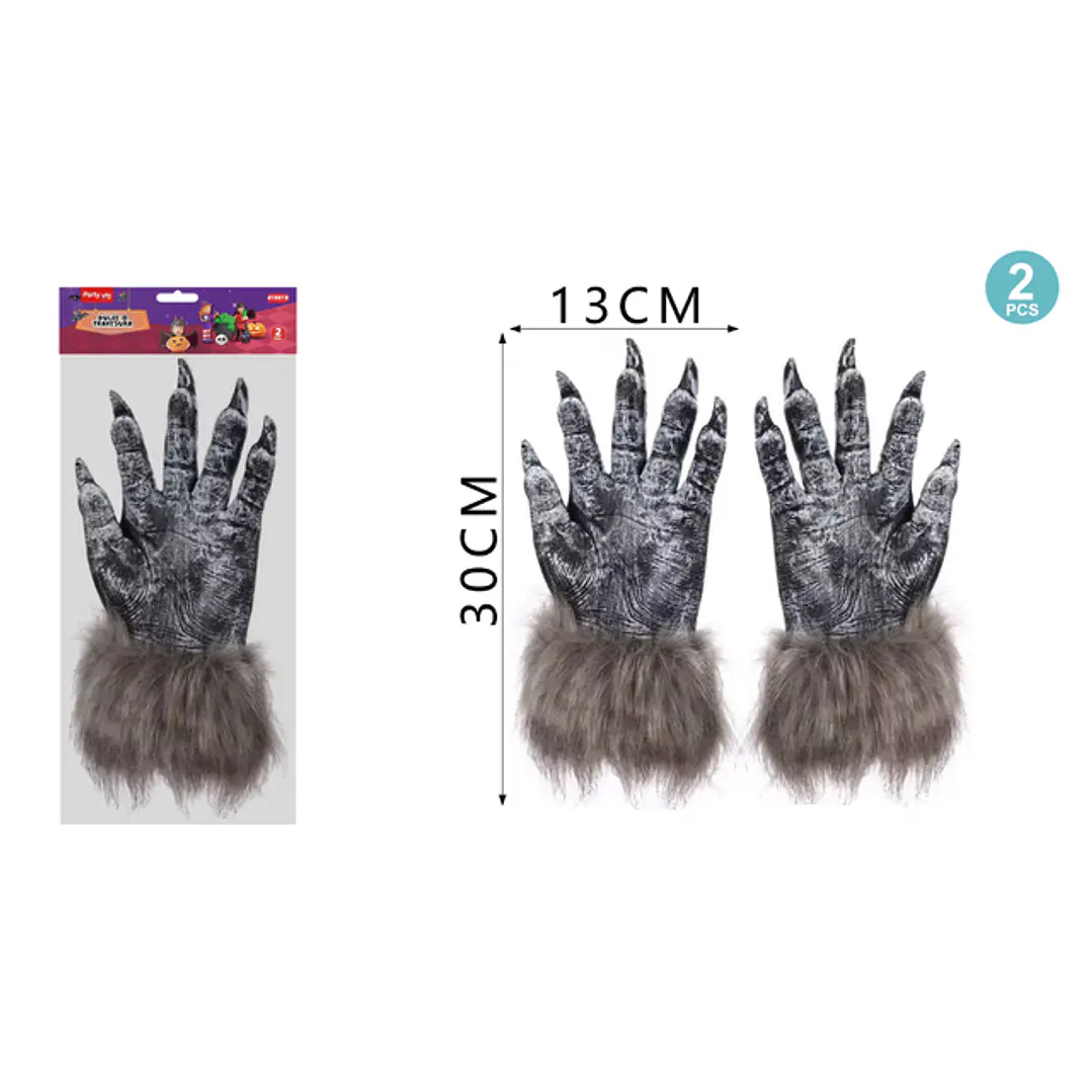 Guantes De Hombre Lobo Halloween 2 Unidades 1