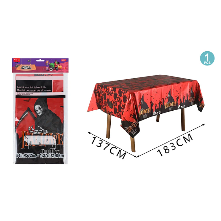 Mantel Metalico Halloween 137X183Cm 1