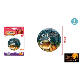 Globo Metalizado Happy Halloween 45Cm