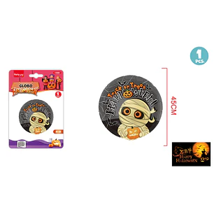 Globo Metalizado Momia Halloween 45Cm