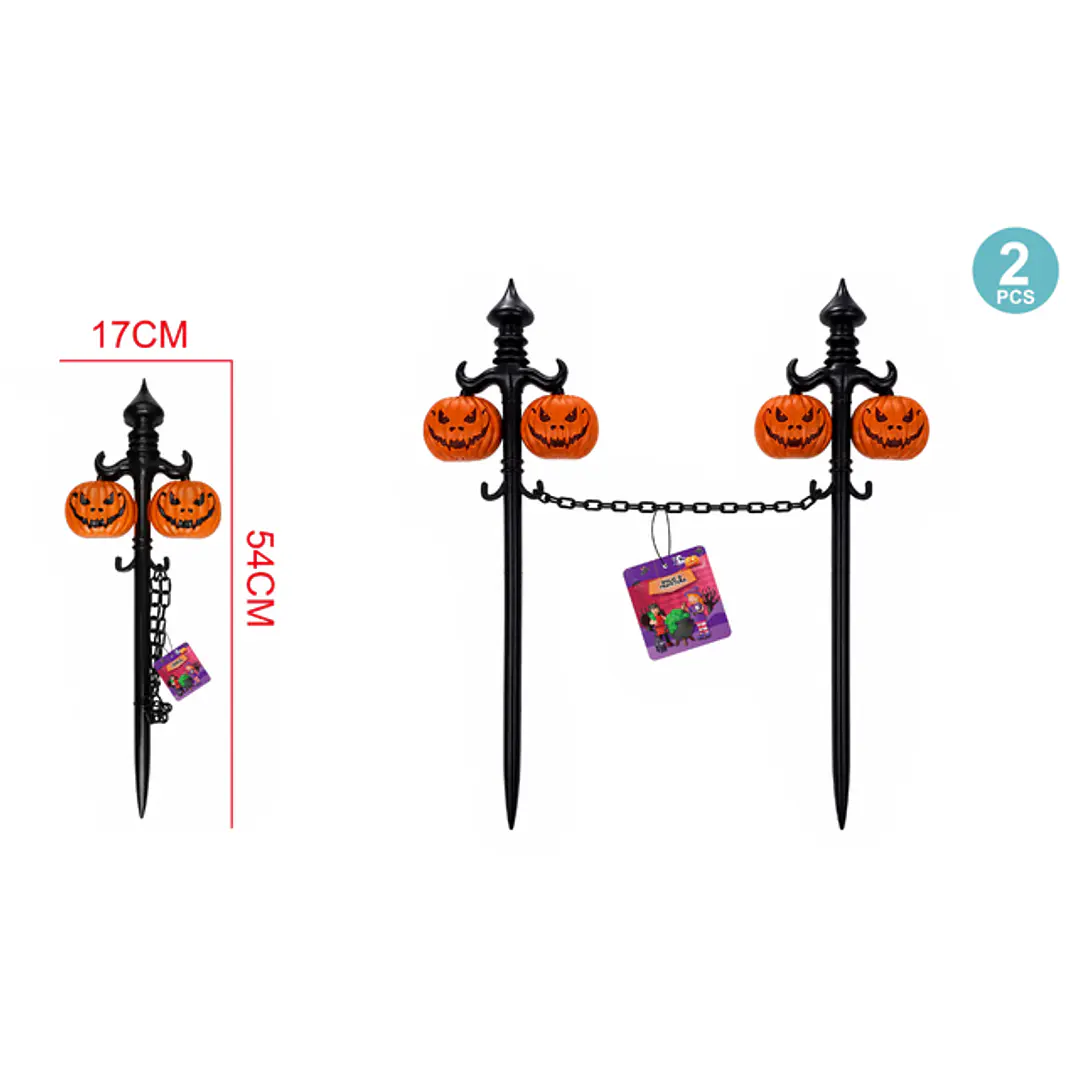 Barandilla Calabaza Para Pasto Halloween 54X17Cm 2 Unidades 1