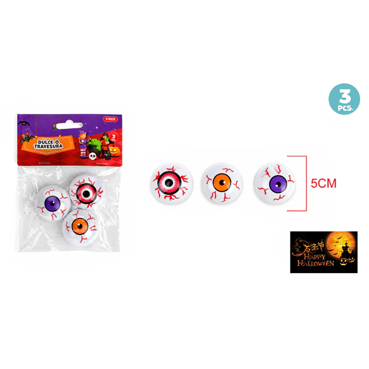 Set De Ojos Para Halloween 3 Unidades 1