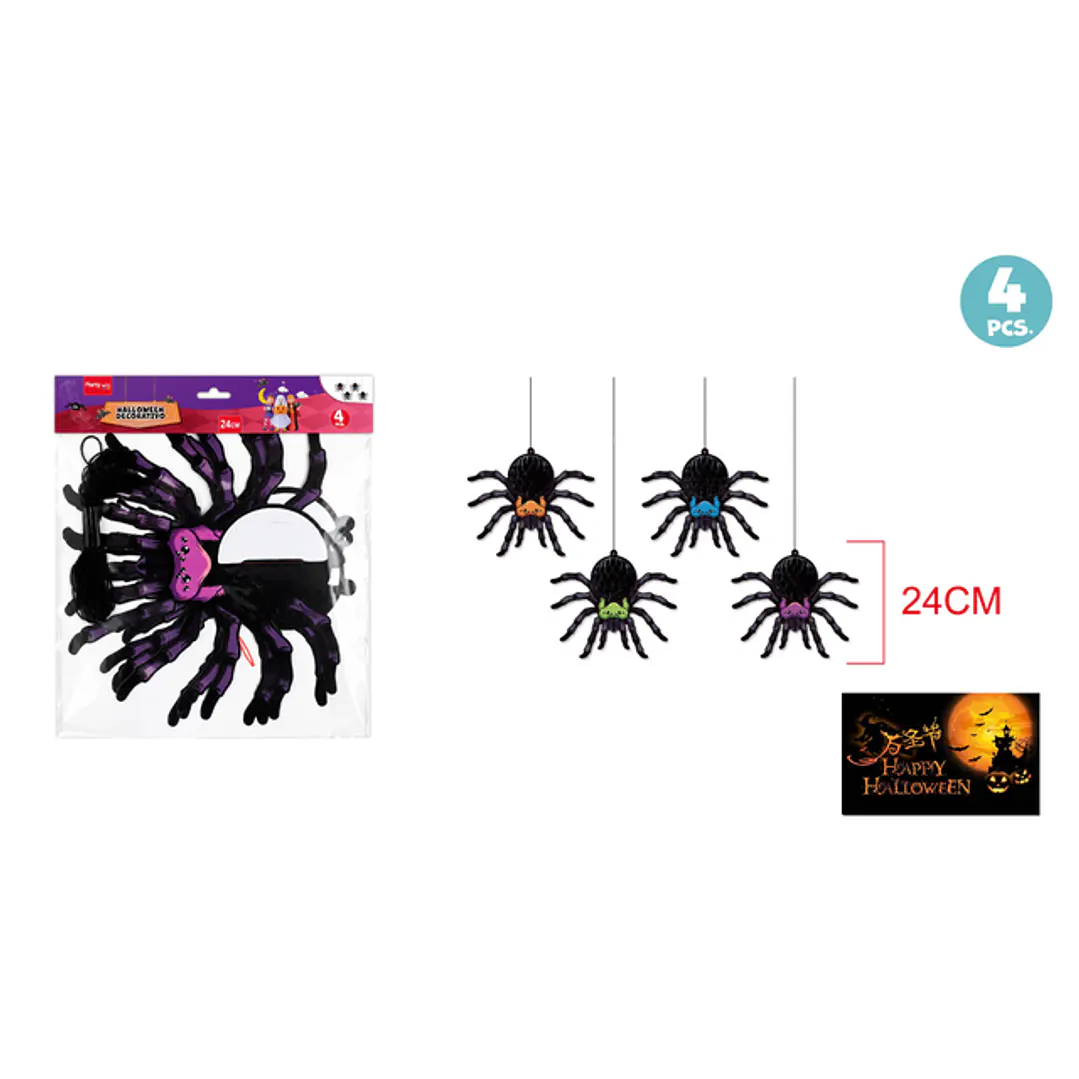 Set De Decoracion Para Halloween 4 Unidades 1