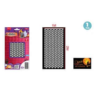 Cortina Para Halloween Esqueleto 1X2M