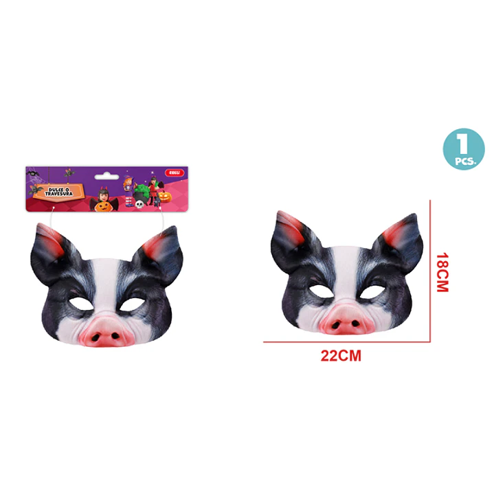 Mascara Tela Chancho De Halloween 1