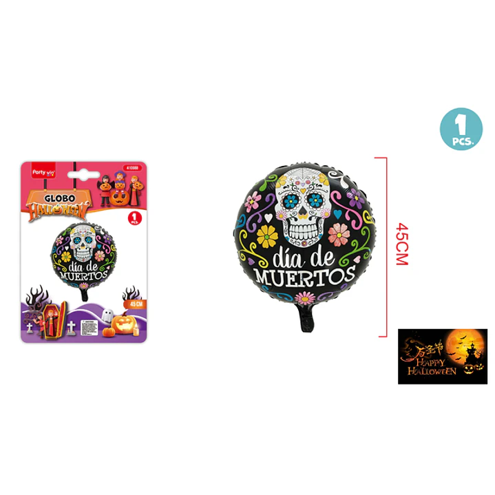 Globo Metalizado Halloween 45Cm 1