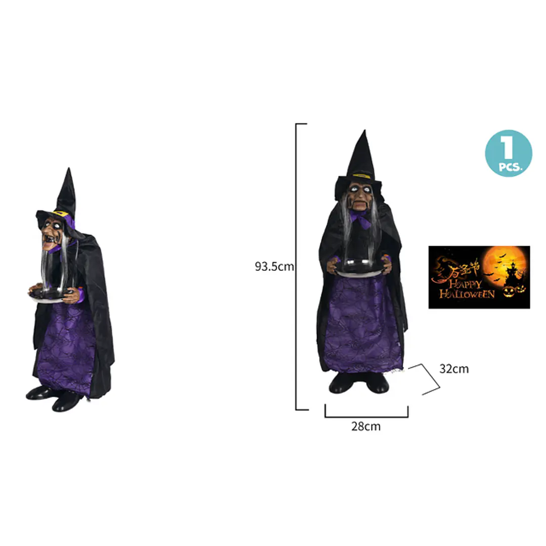 Decorativo Mujer Mayordomo Halloween 93X28Cm 1