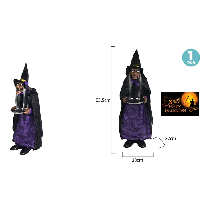Decorativo Mujer Mayordomo Halloween 93X28Cm 1