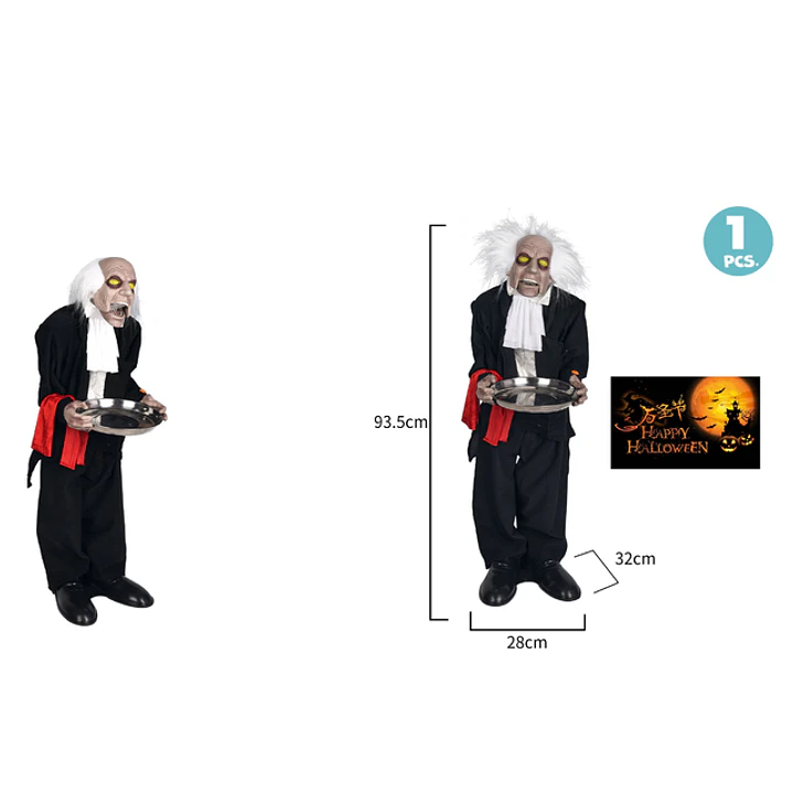 Decorativo Hombre Mayordomo Halloween 93X28Cm 1