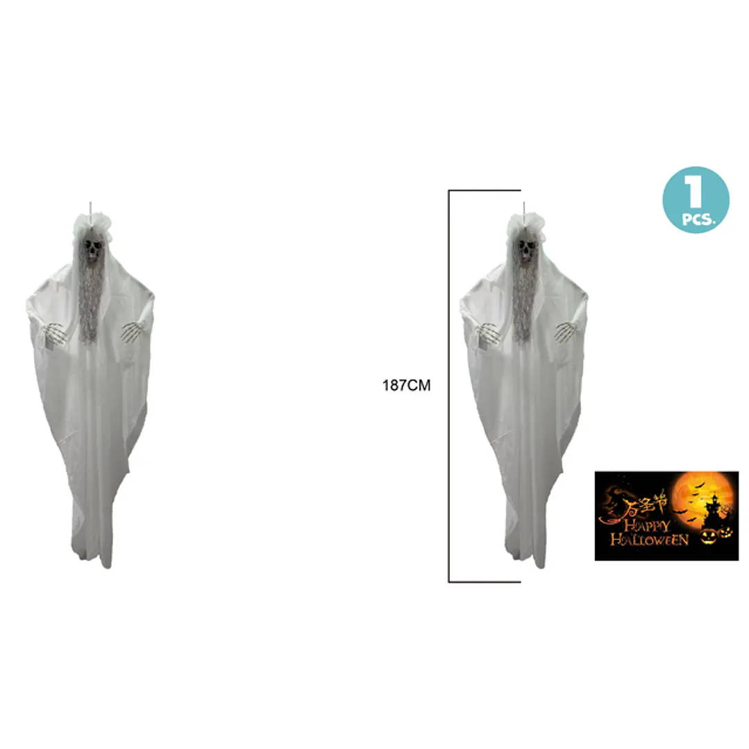 Colgante Fantasma Novia Halloween 187Cm 1