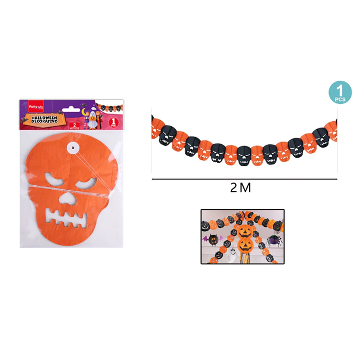 Guirnalda Forma Calavera Halloween 2M 1