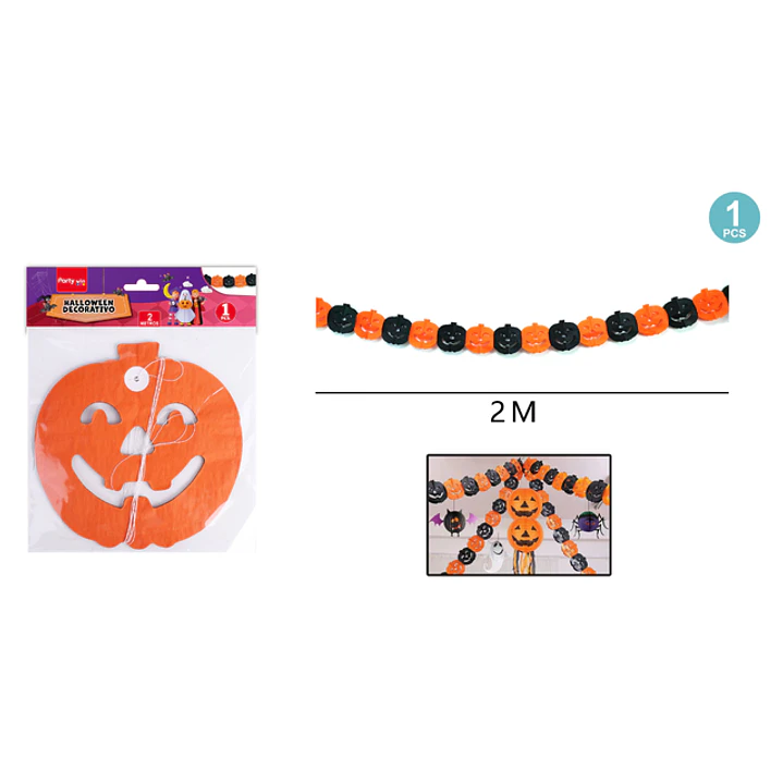 Guirnalda Forma Calabaza Halloween 2M 1