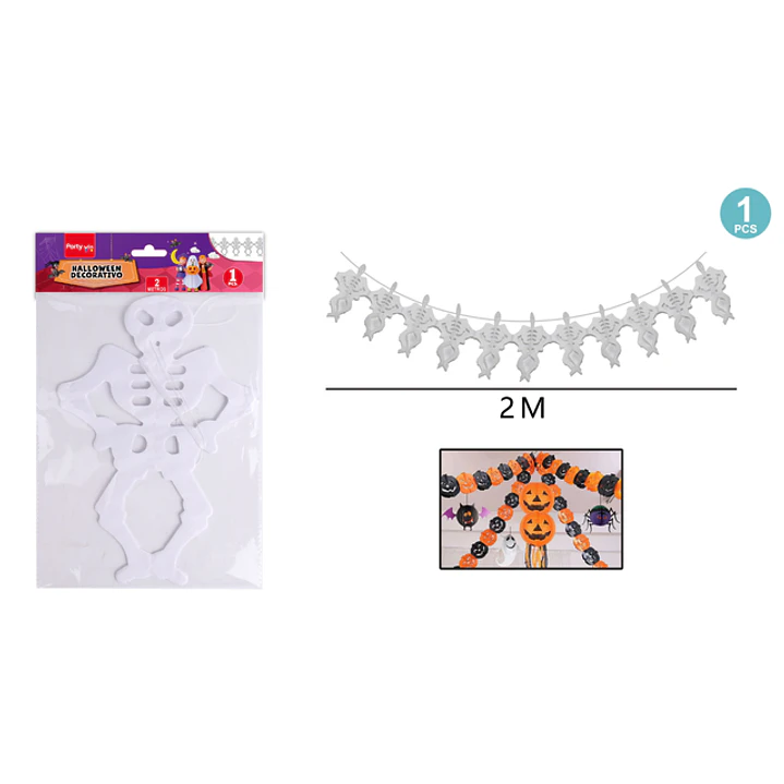 Guirnalda Forma Esqueleto Humano Halloween 2M 1