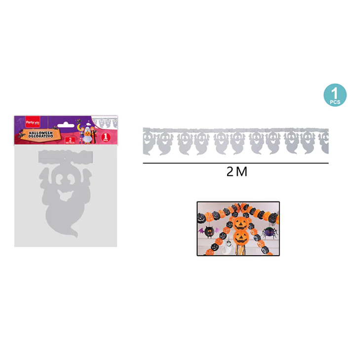 Guirnalda Forma Fantasma Halloween 2M 1