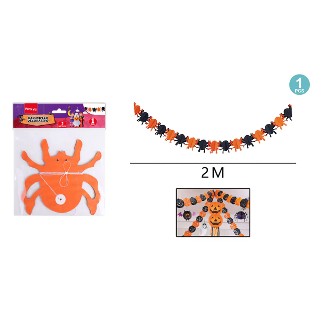 Guirnalda Forma Arana Halloween 2M 1