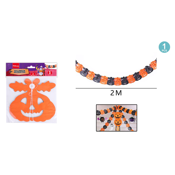 Guirnalda Forma Calabaza Halloween 2M 1
