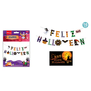 Guirnalda Letras Feliz Halloween 16 Unidades