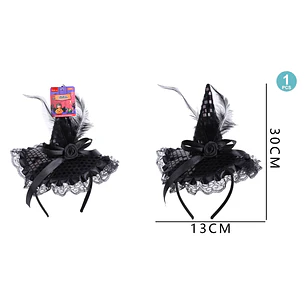 Cintillo De Bruja Para Halloween/Negro
