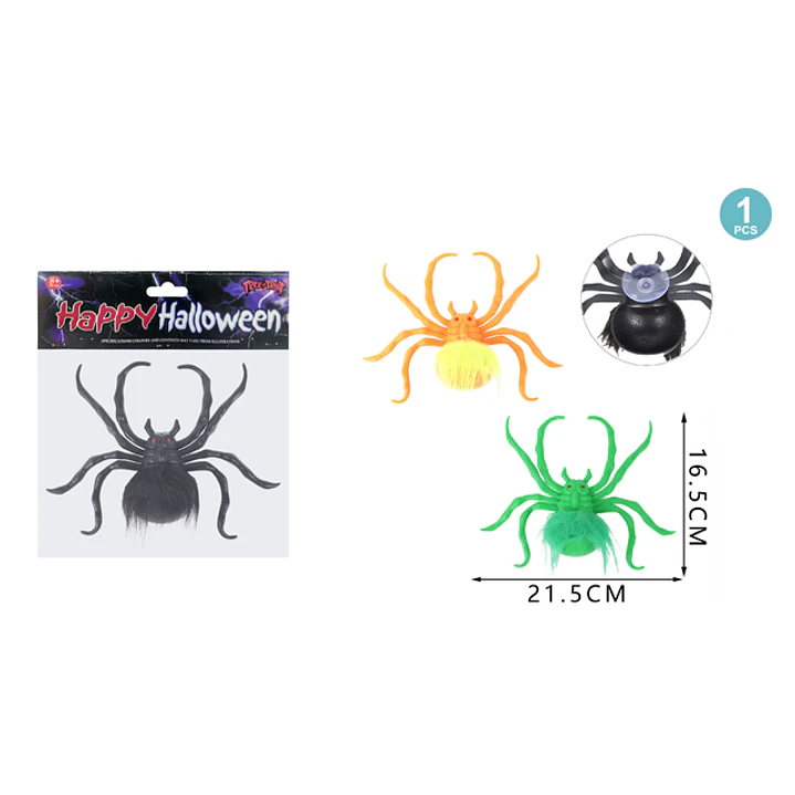 Araña Peludo Con Ventosa Halloween 1